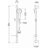 Mexen Kama DF05 zestaw wannowy, chrom - 72513DF05-00