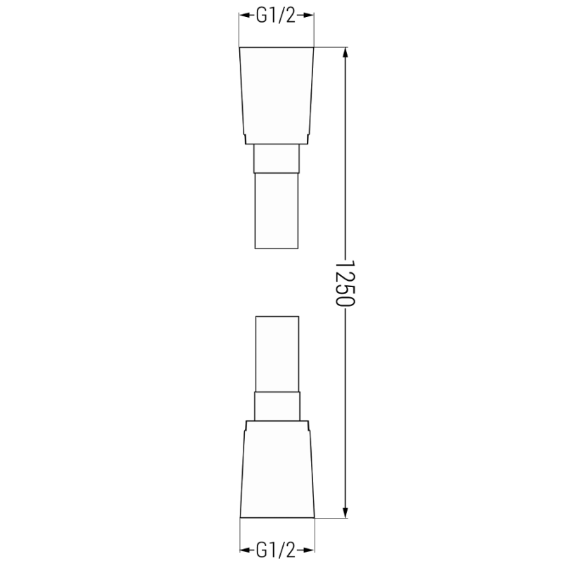 Mexen wąż prysznicowy 125 cm, złoty - 79425-50