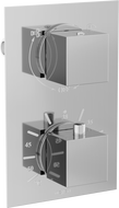 Mexen Cube termostatyczna bateria wannowo-prysznicowa 2-wyjściowa, chrom - 77502-00