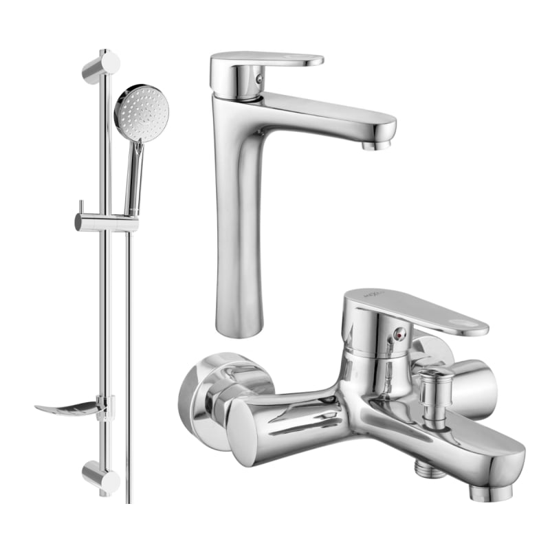 Mexen Kama DF75 zestaw wannowy, chrom - 72513DF75-00