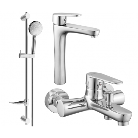 Mexen Kama DF75 zestaw wannowy, chrom - 72513DF75-00