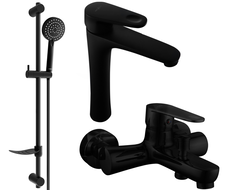 Mexen Kama DF75 zestaw wannowy, czarny - 72513DF75-70