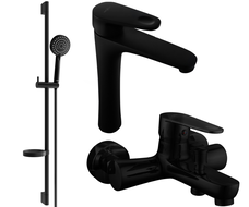 Mexen Kama DS75 zestaw wannowy, czarny - 72513DS75-70