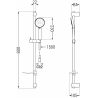 Mexen Kama DS75 zestaw prysznicowy, chrom - 72514DS75-00
