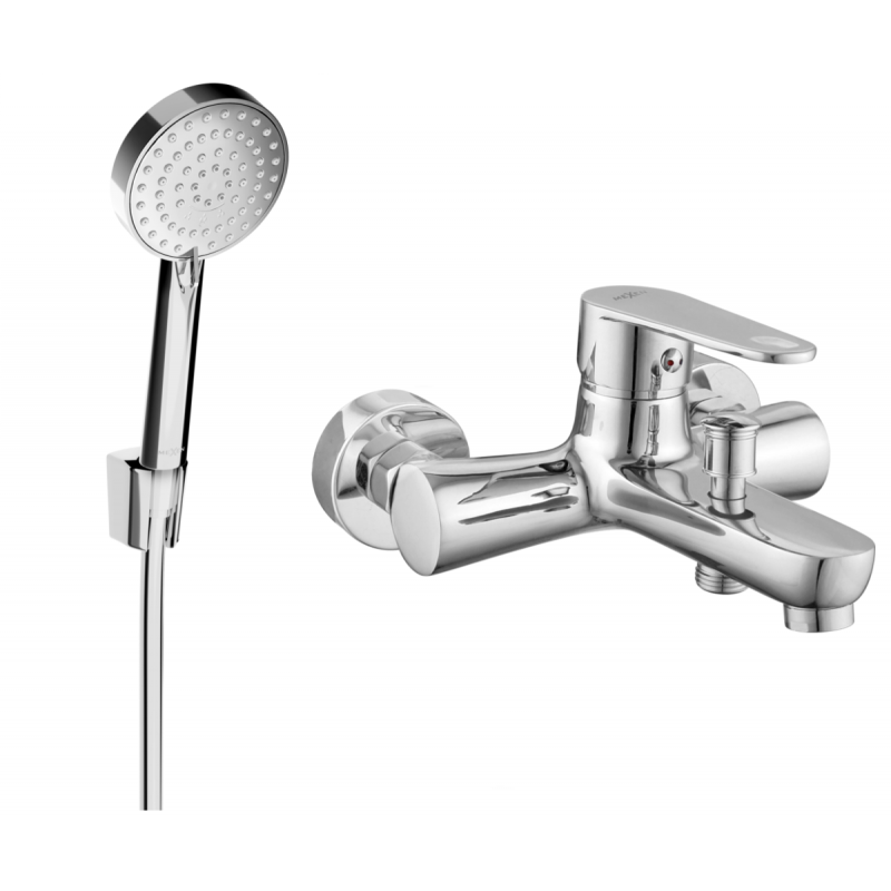 Mexen Kama R75 bateria wannowa z zestawem prysznicowym, chrom - 7253R75-00