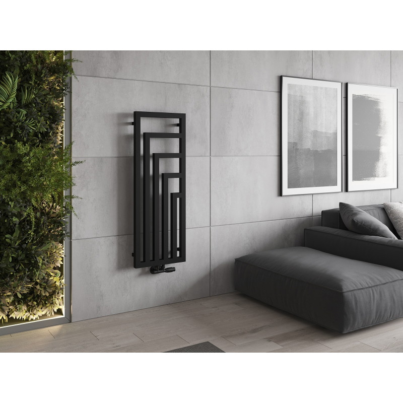 Mexen Alaska grzejnik dekoracyjny 1216 x 440 mm, 542 W, czarny - W205-1216-440-00-70