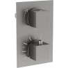 Mexen Cube termostatyczna bateria wannowo-prysznicowa 2-wyjściowa, grafit - 77502-66