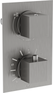 Mexen Cube termostatyczna bateria wannowo-prysznicowa 2-wyjściowa, grafit - 77502-66