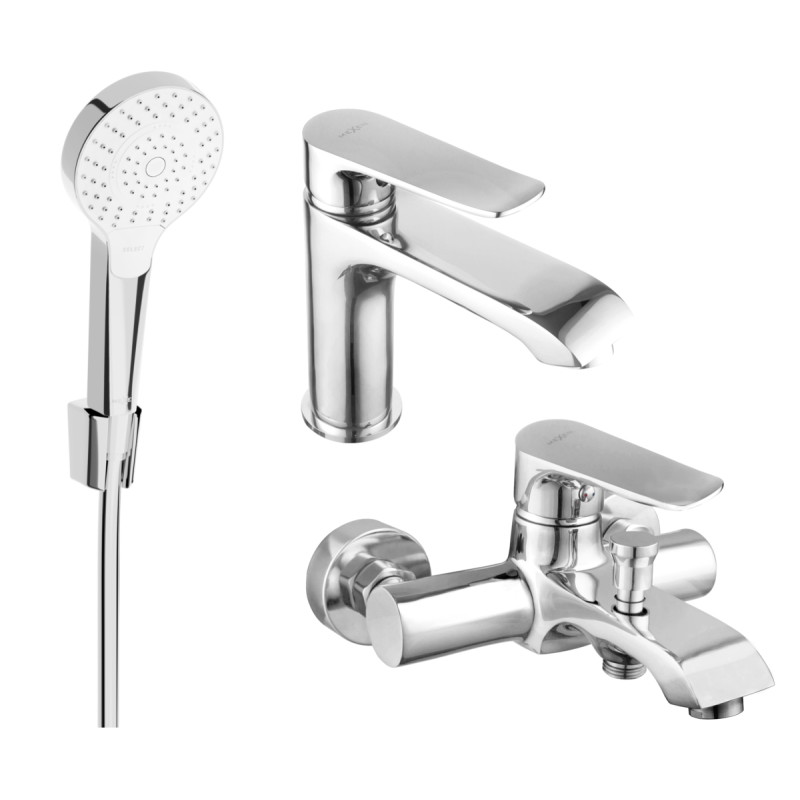 Mexen Pecos R05 zestaw wannowy, chrom - 72703R05-00