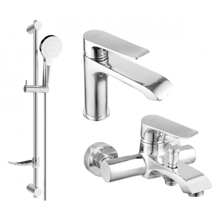 Mexen Pecos DF05 zestaw wannowy, chrom - 72703DF05-00