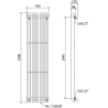 Mexen Aurora grzejnik dekoracyjny 1800 x 450 mm, 1347 W, biały - W212-1800-450-00-20