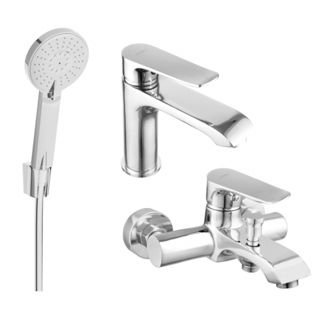 Mexen Pecos R40 zestaw wannowy, chrom - 72703R40-00