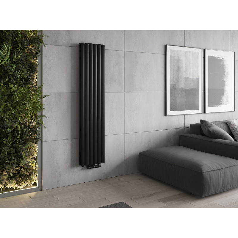 Mexen Dallas grzejnik dekoracyjny 1600 x 360 mm, 1039 W, czarny - W214-1600-360-00-70
