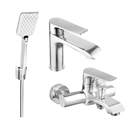 Mexen Pecos R62 zestaw wannowy, chrom - 72703R62-00