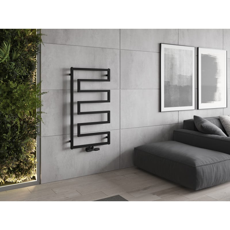 Mexen Floryda grzejnik dekoracyjny 1080 x 600 mm, 358 W, czarny - W206-1080-600-00-70