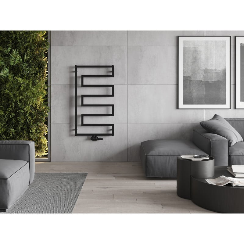 Mexen Floryda grzejnik dekoracyjny 1080 x 600 mm, 358 W, czarny - W206-1080-600-00-70