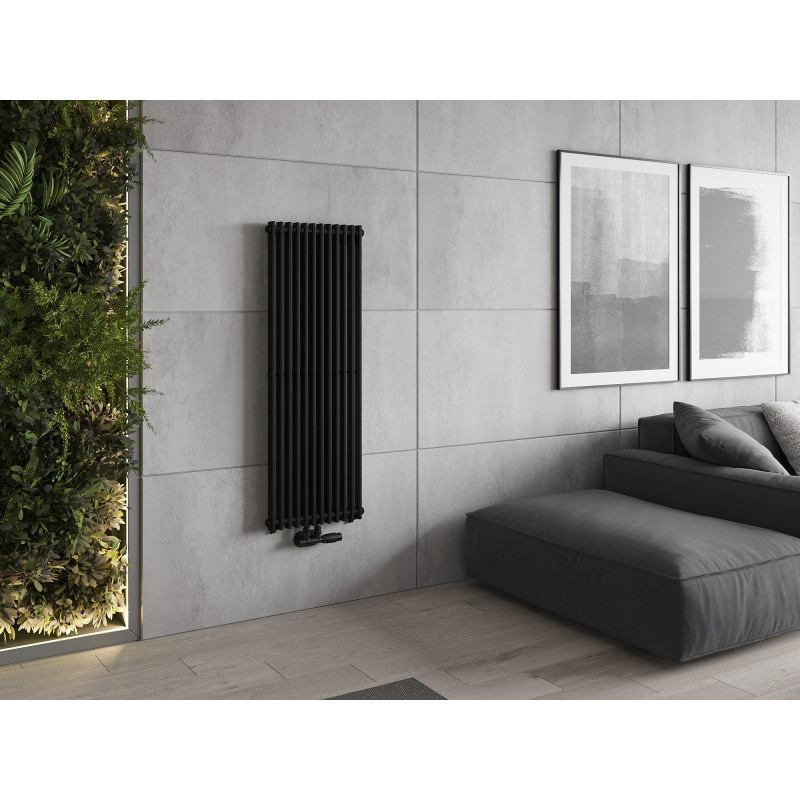 Mexen Kansas grzejnik dekoracyjny 1200 x 420 mm, 842 W, czarny - W204-1200-420-00-70