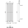 Mexen Kansas grzejnik dekoracyjny 1200 x 420 mm, 842 W, czarny - W204-1200-420-00-70