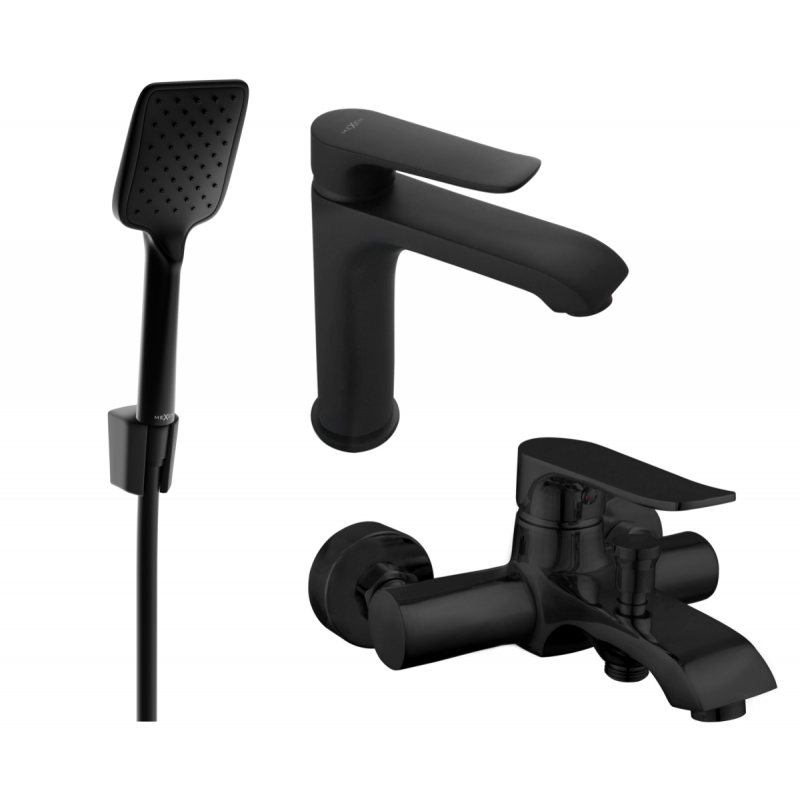 Mexen Pecos R62 zestaw wannowy, czarny - 72703R62-70