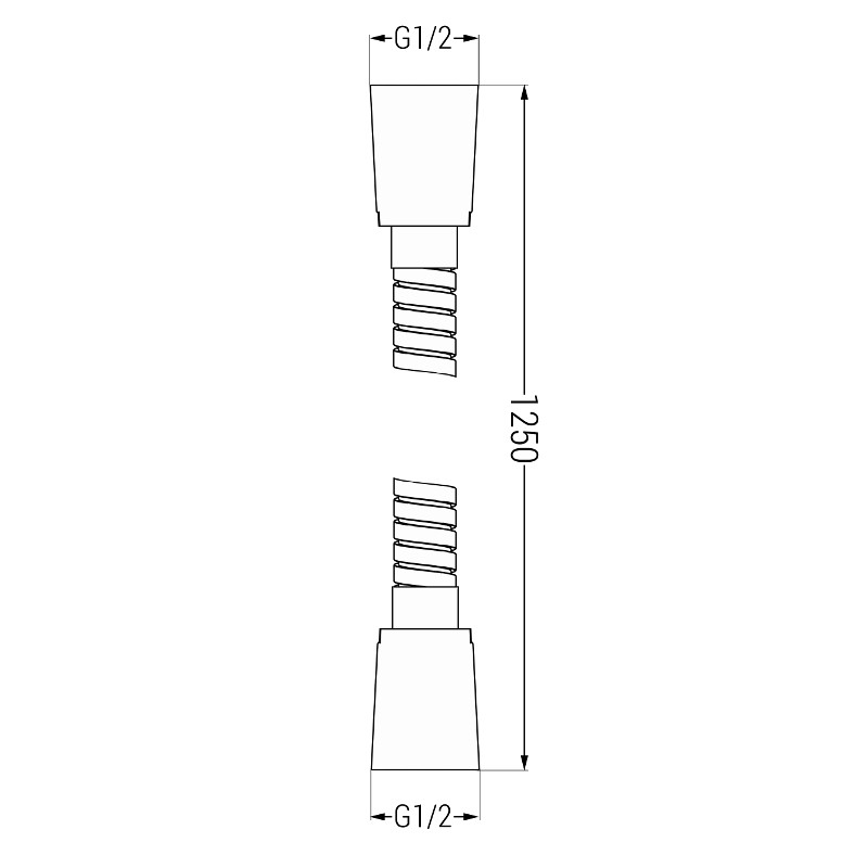 Mexen wąż prysznicowy 125 cm, chrom - 79435-00