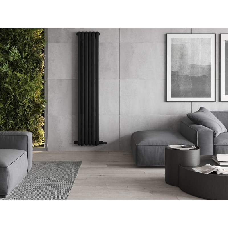 Mexen Kent grzejnik dekoracyjny 1882 x 380 mm, 1392 W, czarny - W216-1882-380-00-70
