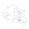 Mexen Pecos DQ72 zestaw wannowy, chrom - 72703DQ72-00