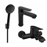 Mexen Pecos R75 zestaw wannowy, czarny - 72703R75-70