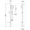Mexen Pecos DF05 zestaw wannowy, czarny - 72713DF05-70