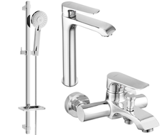 Mexen Pecos DQ40 zestaw wannowy, chrom - 72713DQ40-00