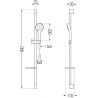 Mexen Pecos DF05 zestaw prysznicowy, czarny - 72704DF05-70