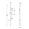 Mexen Pecos DS75 zestaw prysznicowy, chrom - 72704DS75-00