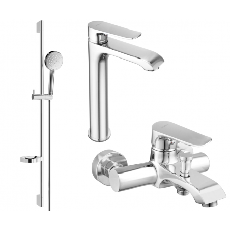 Mexen Pecos DS75 zestaw wannowy, chrom - 72713DS75-00