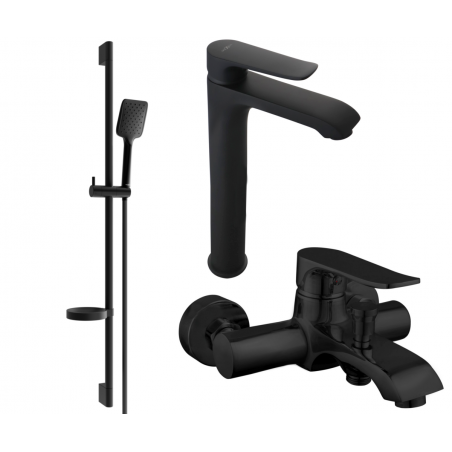 Mexen Pecos DS62 zestaw wannowy, czarny - 72713DS62-70