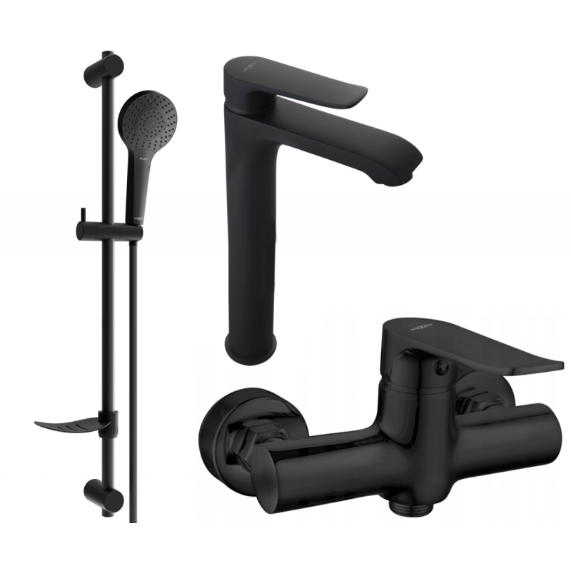 Mexen Pecos DF05 zestaw prysznicowy, czarny - 72714DF05-70