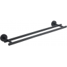 Mexen Loft podwójny wieszak na ręcznik, czarny - 7012625-70