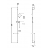 Mexen Pecos DS75 zestaw prysznicowy, czarny - 72714DS75-70