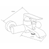 Mexen Pecos R40 bateria wannowa z zestawem prysznicowym, chrom - 7273R40-00