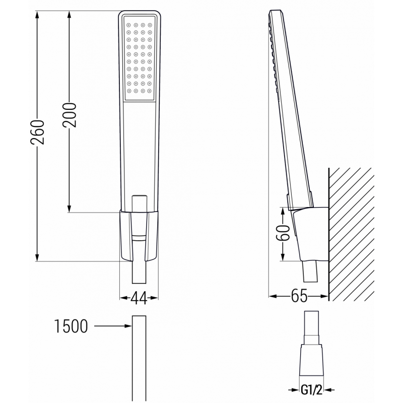 Mexen Pecos R72 bateria wannowa z zestawem prysznicowym, chrom - 7273R72-00