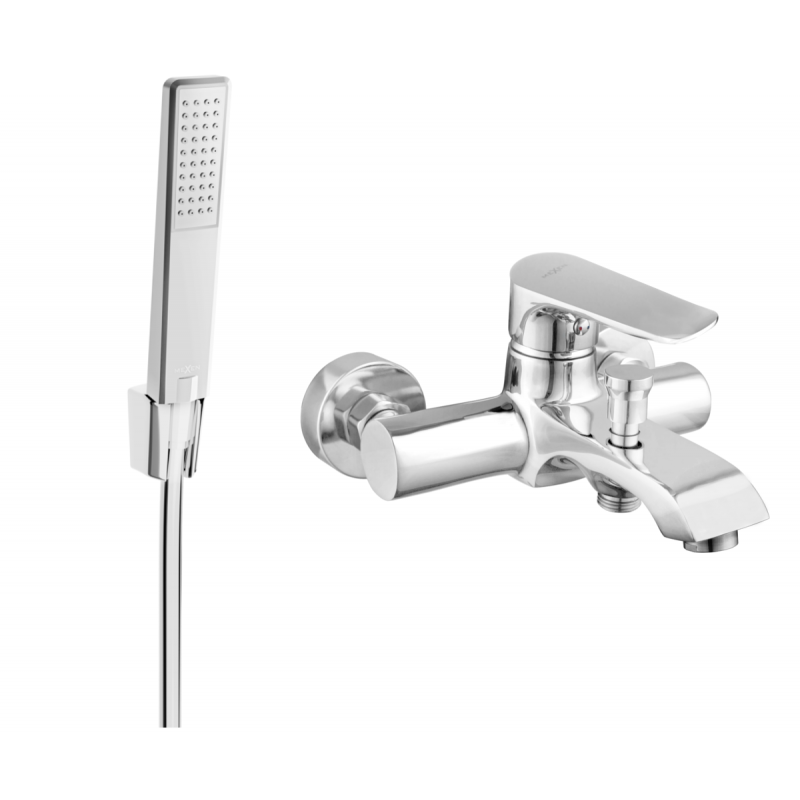Mexen Pecos R72 bateria wannowa z zestawem prysznicowym, chrom - 7273R72-00