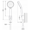 Mexen Pecos R75 bateria wannowa z zestawem prysznicowym, chrom - 7273R75-00