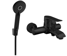 Mexen Pecos R40 bateria wannowa z zestawem prysznicowym, czarna - 7273R40-70