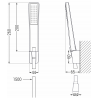 Mexen Pecos R72 bateria wannowa z zestawem prysznicowym, czarna - 7273R72-70