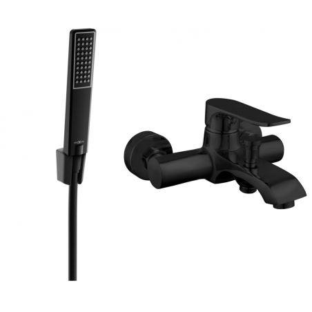 Mexen Pecos R72 bateria wannowa z zestawem prysznicowym, czarna - 7273R72-70