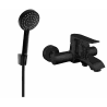 Mexen Pecos R75 bateria wannowa z zestawem prysznicowym, czarna - 7273R75-70