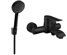 Mexen Pecos R75 bateria wannowa z zestawem prysznicowym, czarna - 7273R75-70