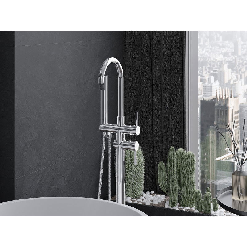 Mexen Alma wolnostojąca bateria wannowa, chrom - 75033-00