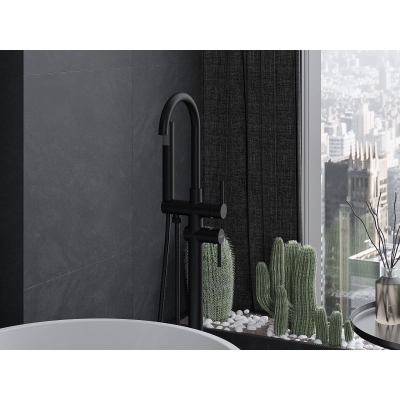 Mexen Alma wolnostojąca bateria wannowa, czarna - 75033-70