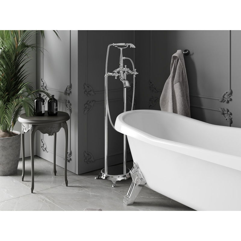 Mexen Retro wolnostojąca bateria wannowa, chrom - 75933-00