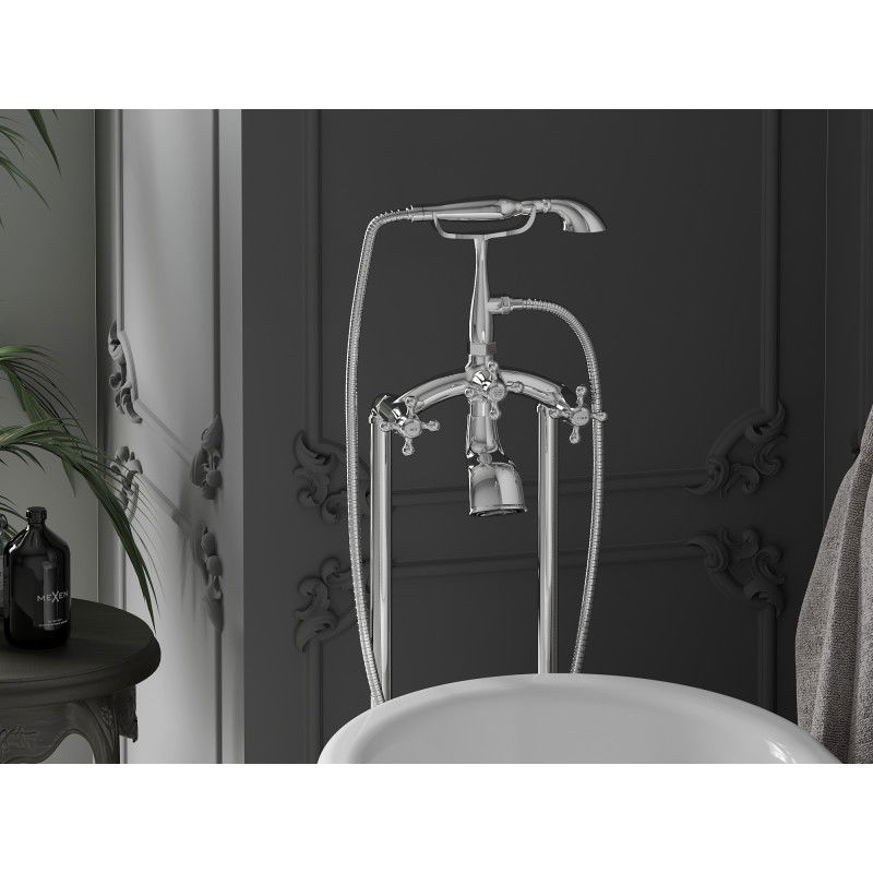 Mexen Retro wolnostojąca bateria wannowa, chrom - 75933-00