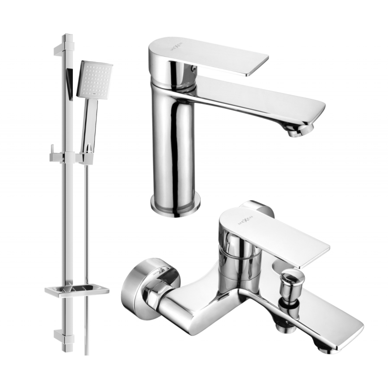 Mexen Royo DQ45 zestaw wannowy, chrom - 72203DQ45-00